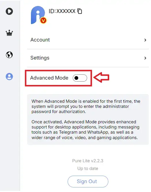 How to enable Advanced Mode