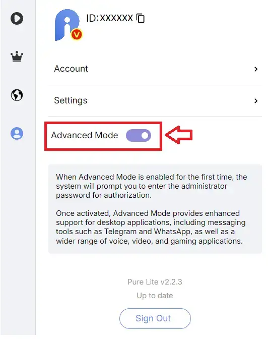 How to enable Advanced Mode